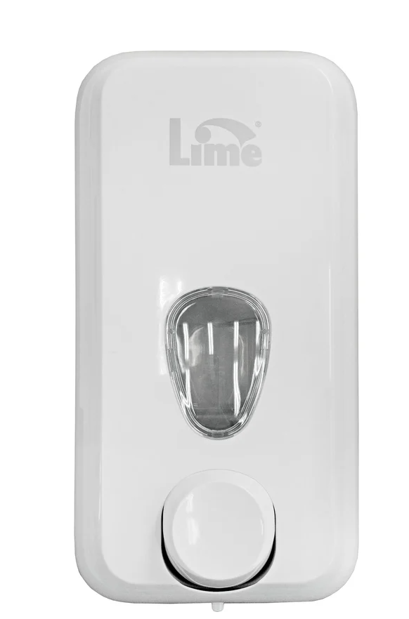Диспенсер д/жидкого мыла 1л. заливной белый Lime всегда актуальный прайс