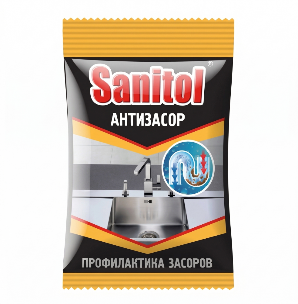 Чистящее средство Sanitol 90гр для канализац. труб /24 /ЧЗ всегда актуальный прайс
