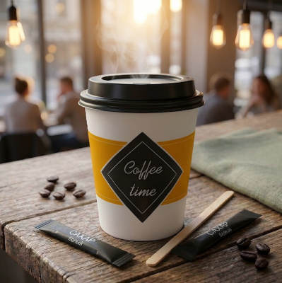 Стакан 350мл бумажный Coffee Time ЛП 50/1000 